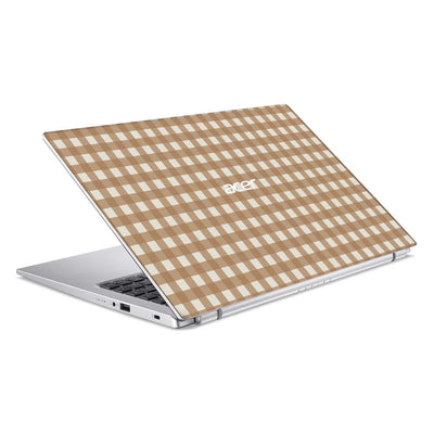 beige check acer skin top view
