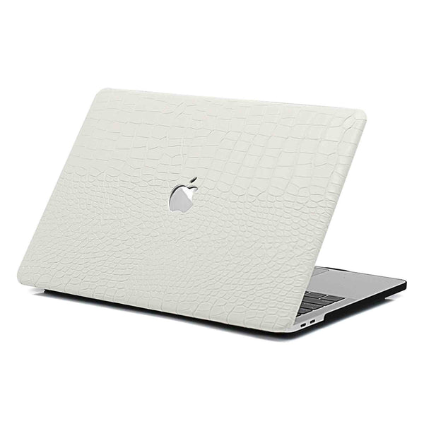 White Crocodile MacBook Case