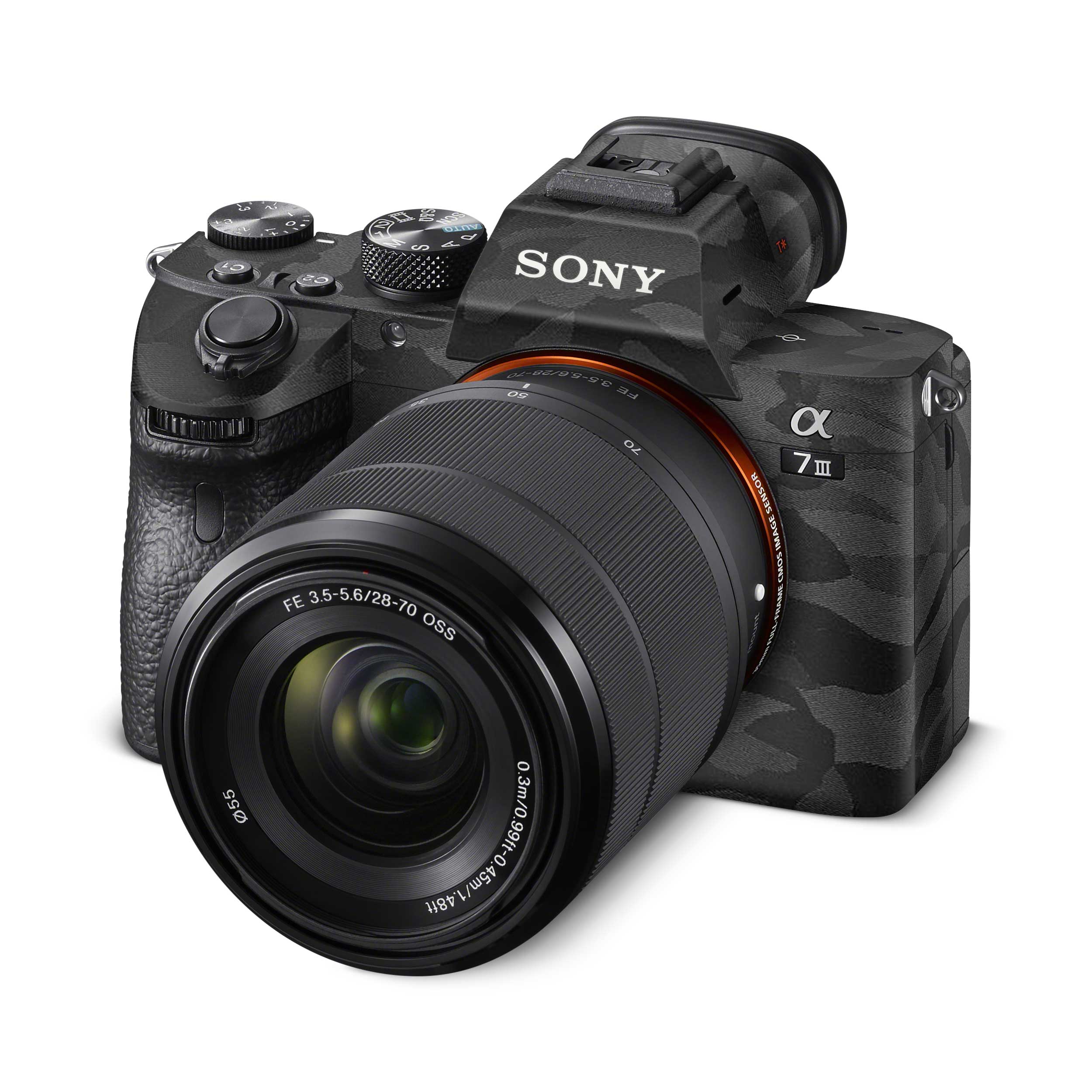 ブラック カモ Sony A7III/A7RIII カメラ スキン