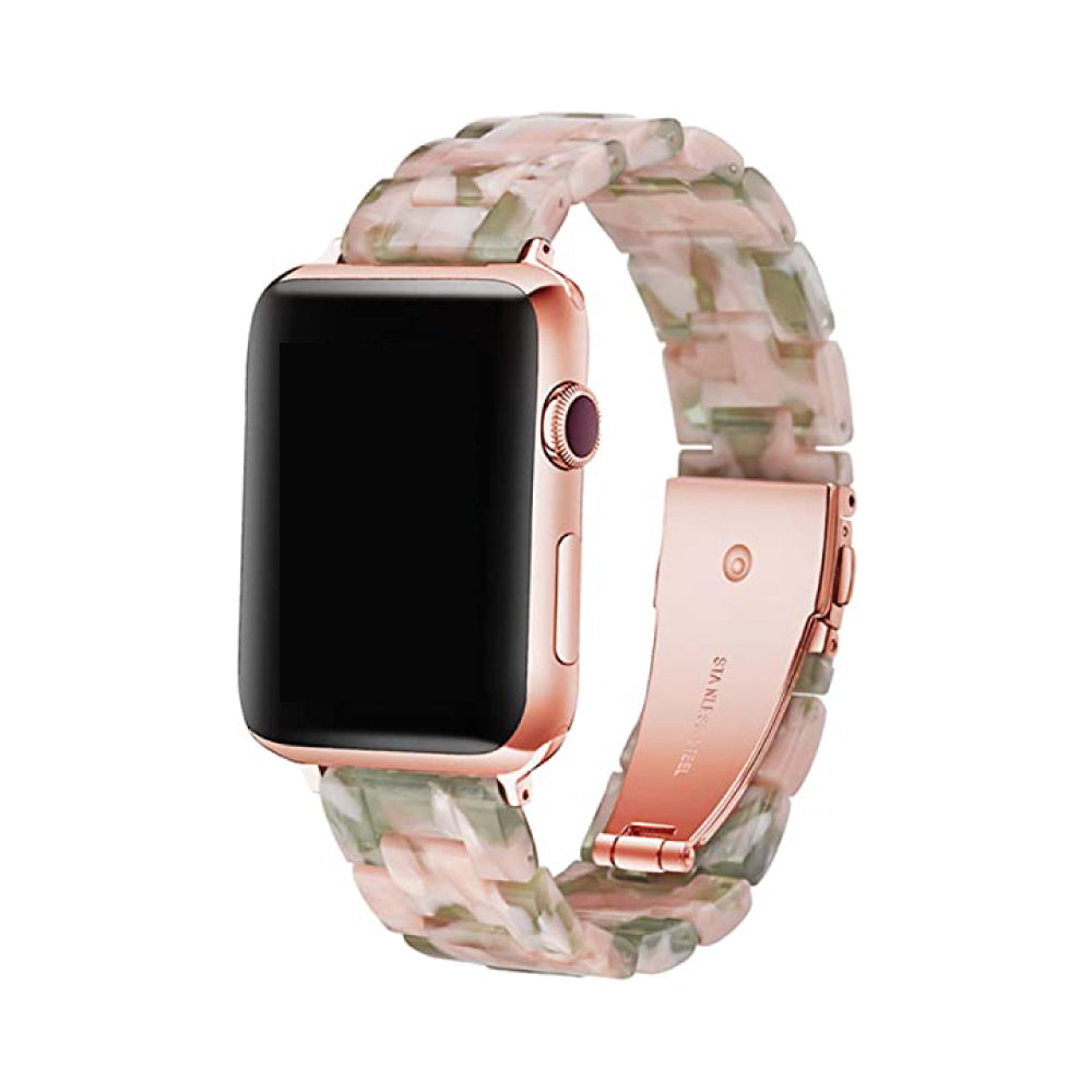 Pink and Green Tortoise Shell Apple Watch Band